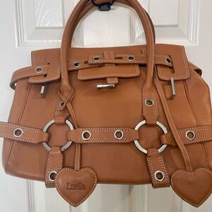 Mirella Tan Satchel with Heart Details